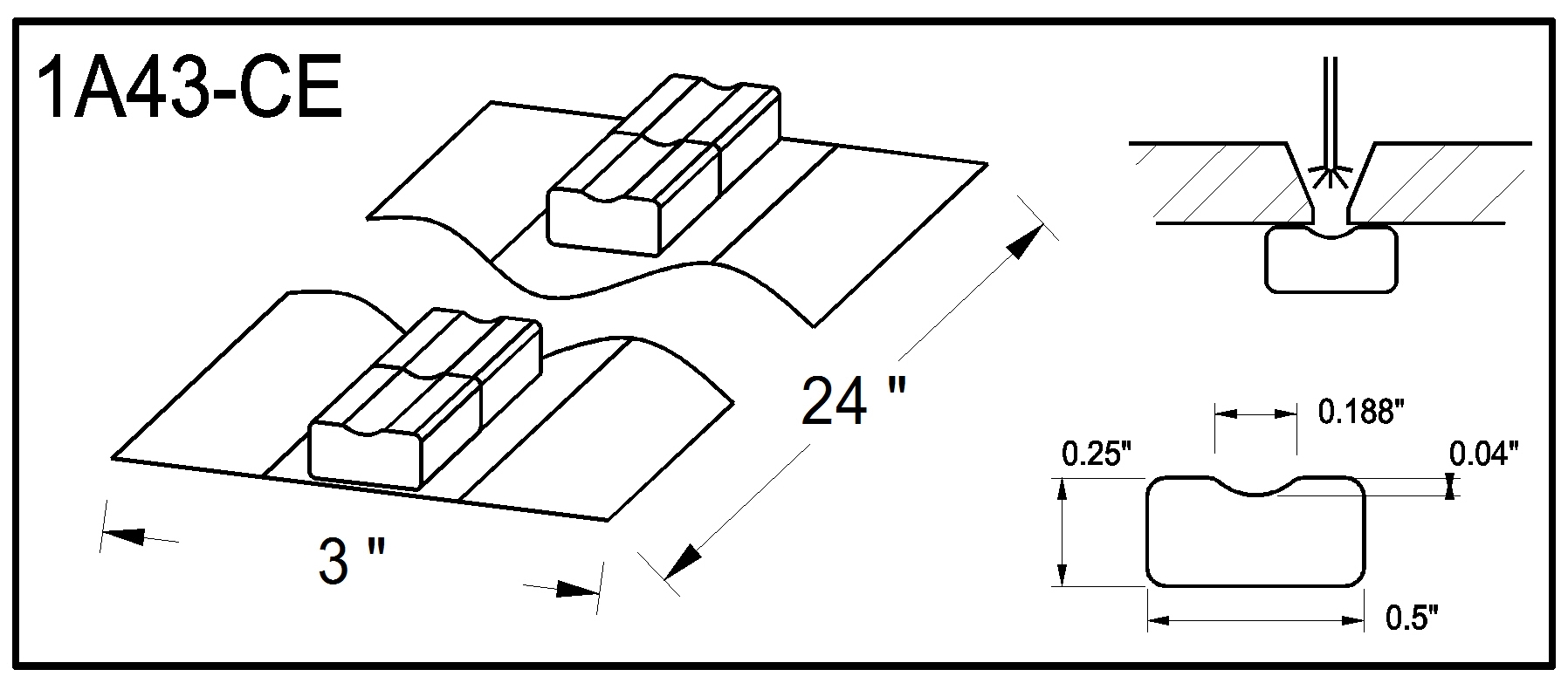 1A43 CE Non Metallic Weld Backing