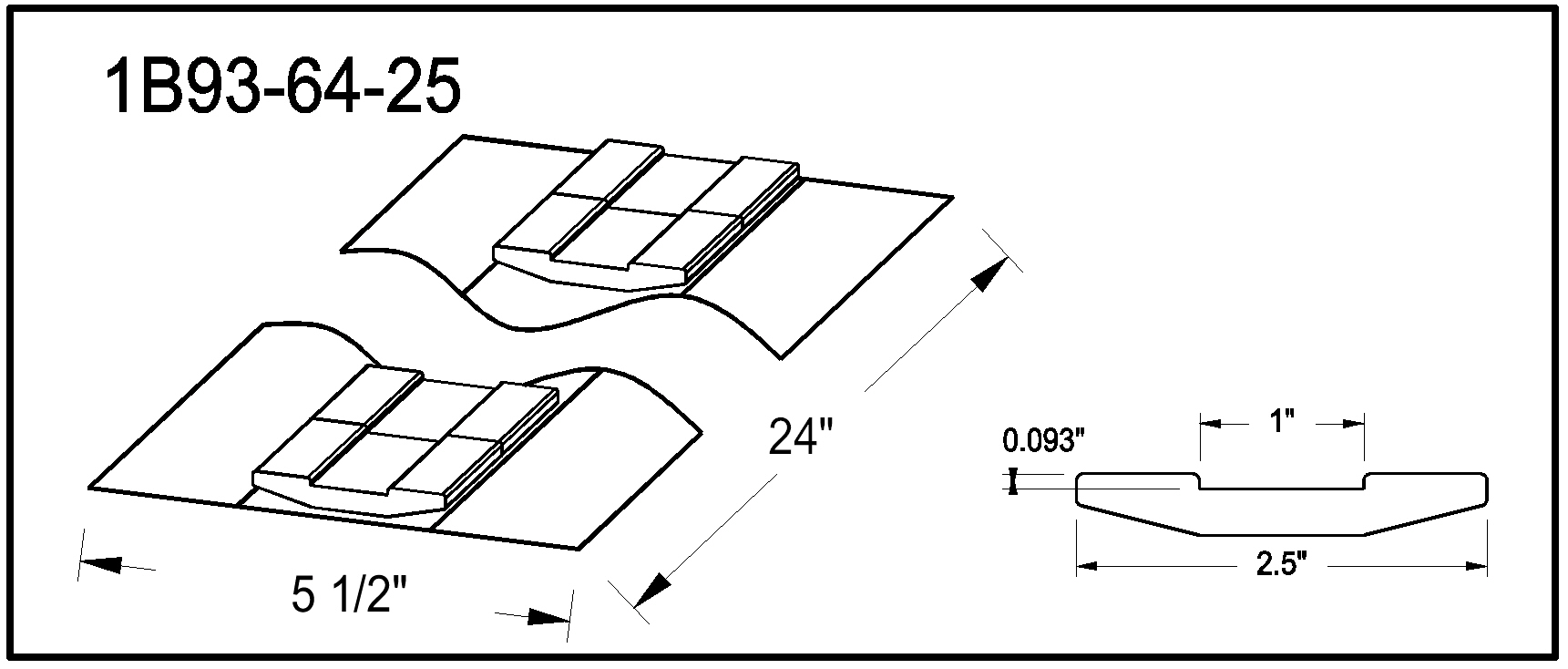 1B93 64 25 Non Metallic Weld Backing