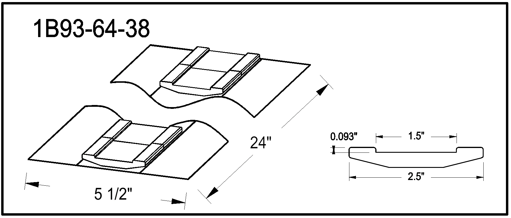 1B93 64 38 Non Metallic Weld Backing