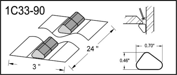 1C33 90 Non Metallic Weld Backing