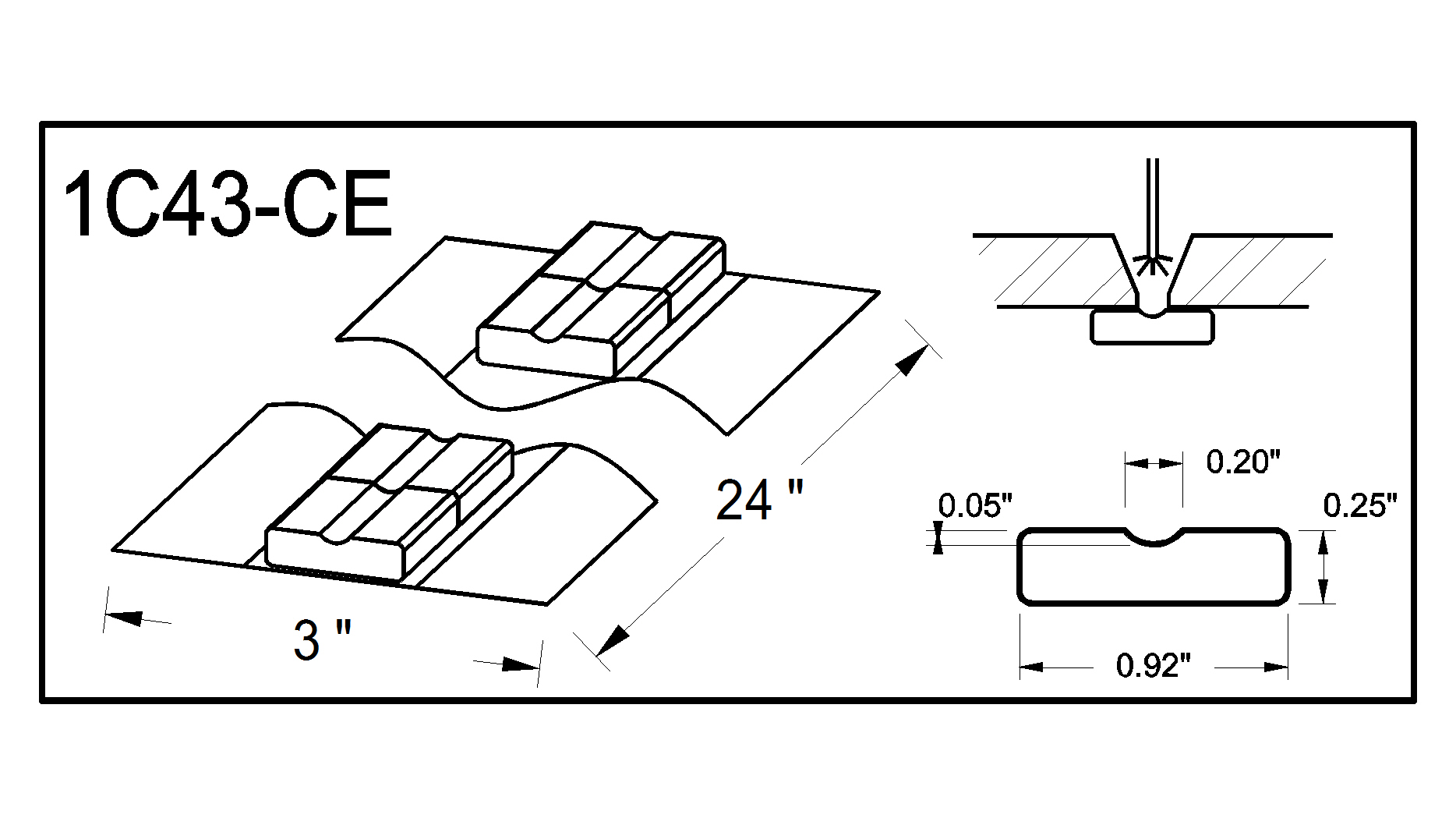 1C43 CE Non Metallic Weld Backing